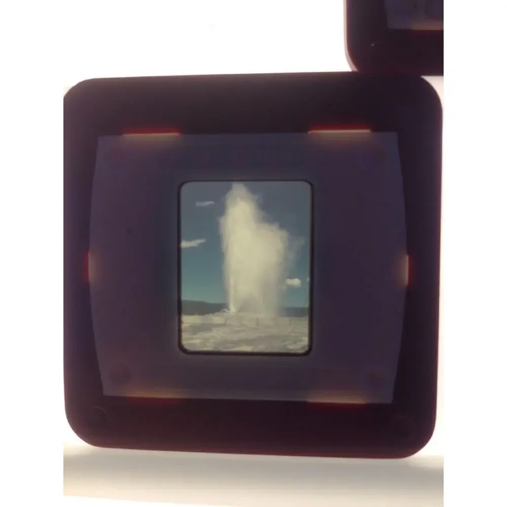 Lot of 5 Vintage Landscapes Yellowstone Geyser Buildings Photograph Color Slides